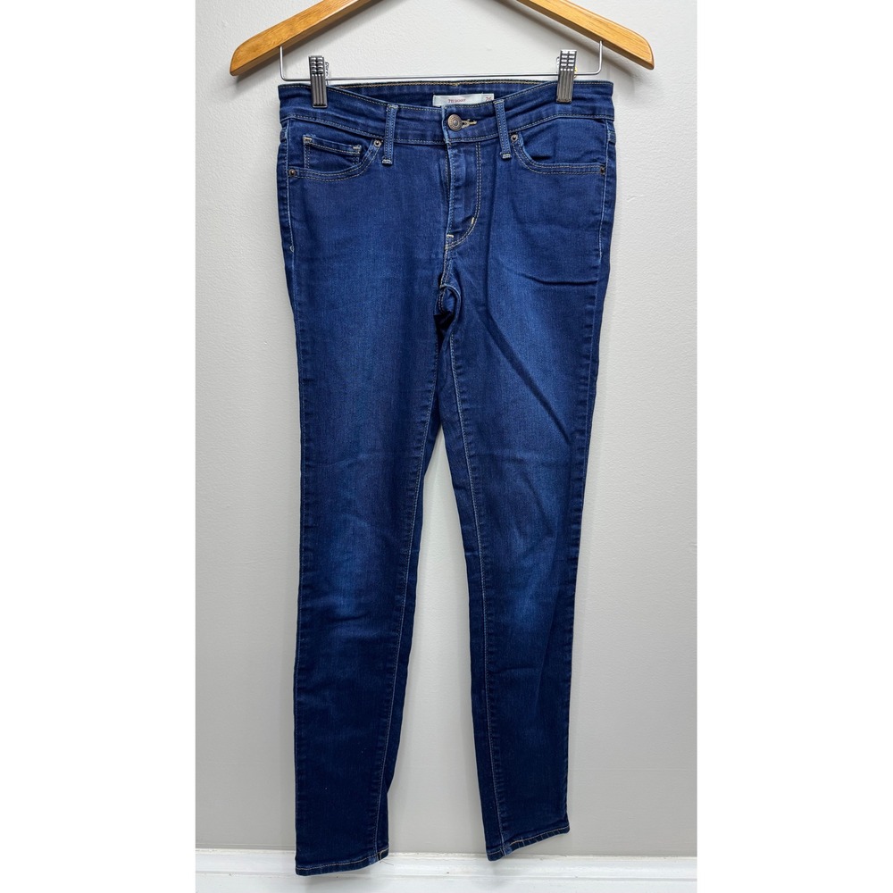 Levis 711 Skinny Jeans Womens 26 Dark Wash Blue Stretch WaterLess 18881-0263
